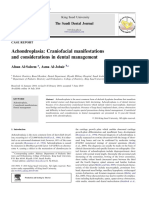 Achondroplasia: Craniofacial Manifestations and Considerations in Dental Management