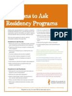 Questions to Ask Residency Programs at National Conference