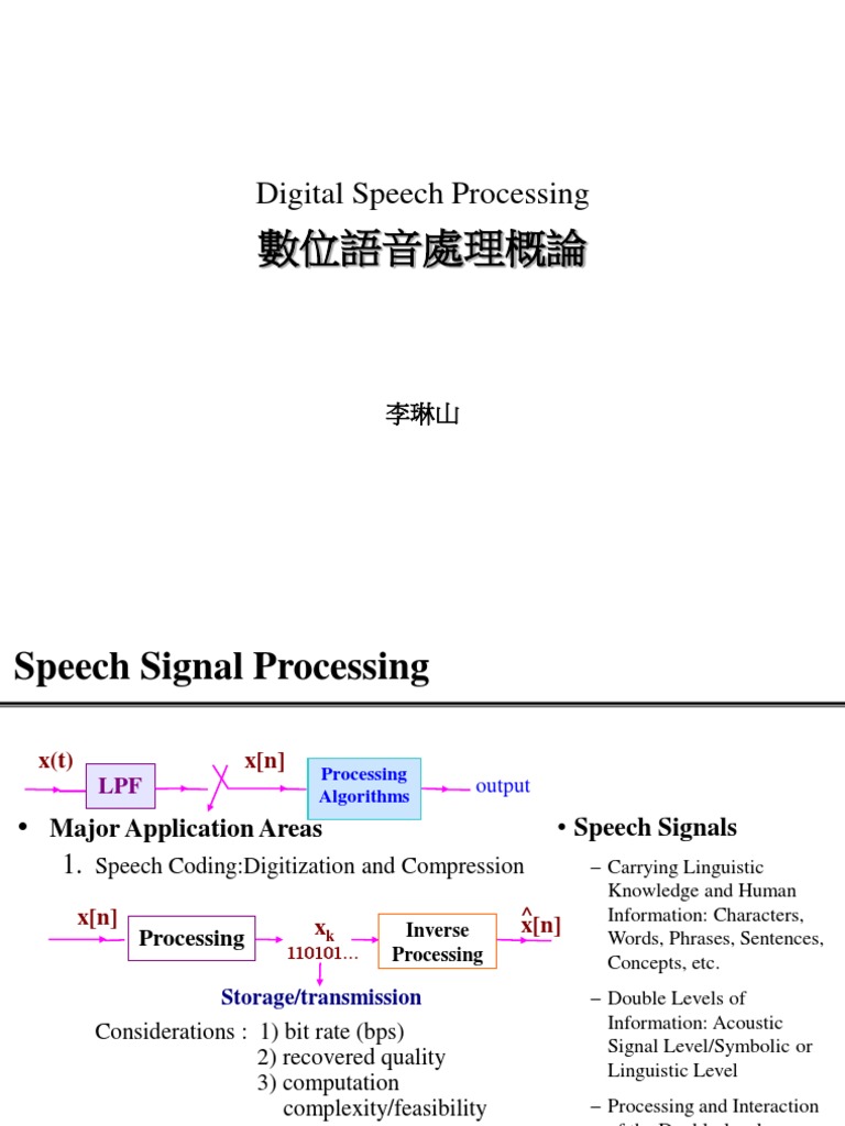 Introduction to Digital Speech Processing | PDF | Speech Recognition ...