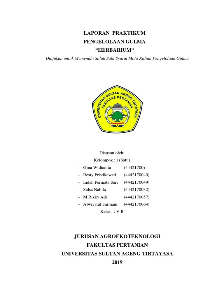 Laporan Gulma Herbarium