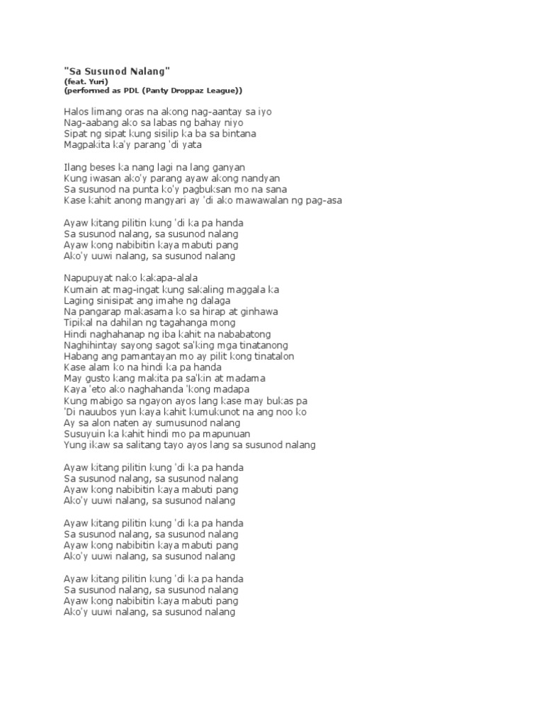 Sa Susunod Na Lang Pdf