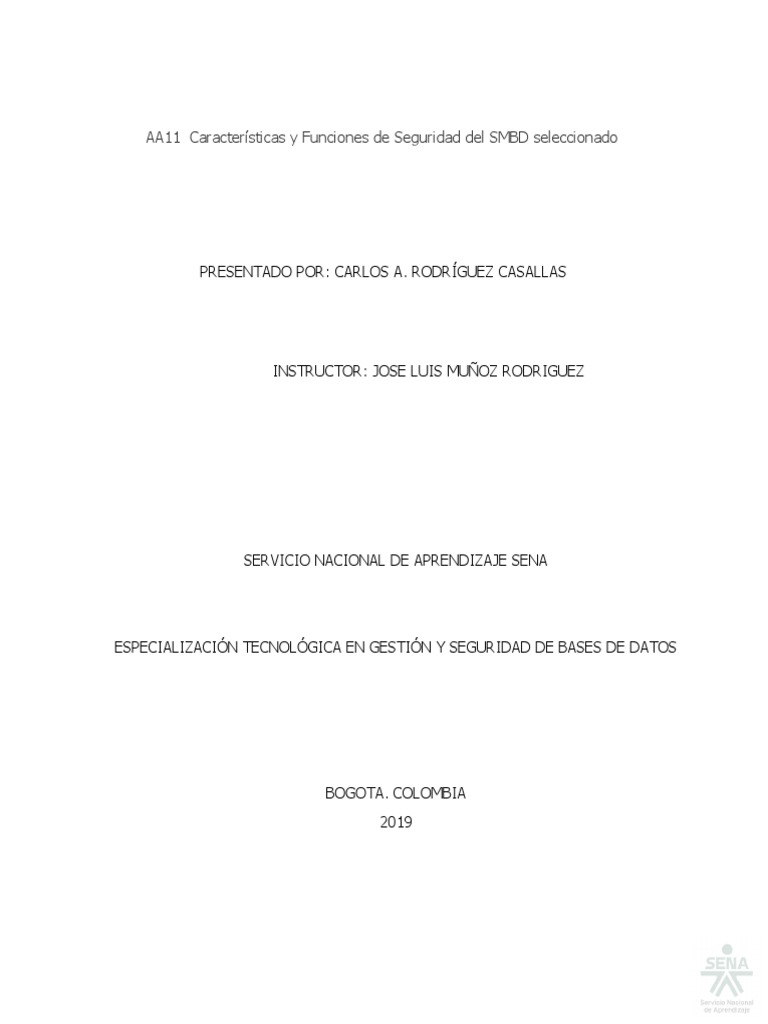 Seguridad y Características de SQL Server | PDF | Servidor SQL de ...