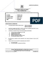 Universiti Teknologi Mara Final Examination: Confidential LW/APR 2011/LAW572/342
