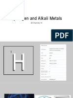 Hydrogen and Alkali Metals: BS Chemistry 1A