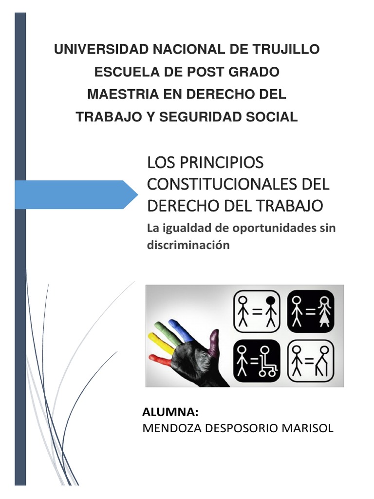 La Igualdad de Oportunidades Sin Discriminación | PDF | Discriminación ...