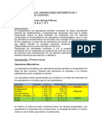 Operaciones matemáticas y estructuras de control en programación