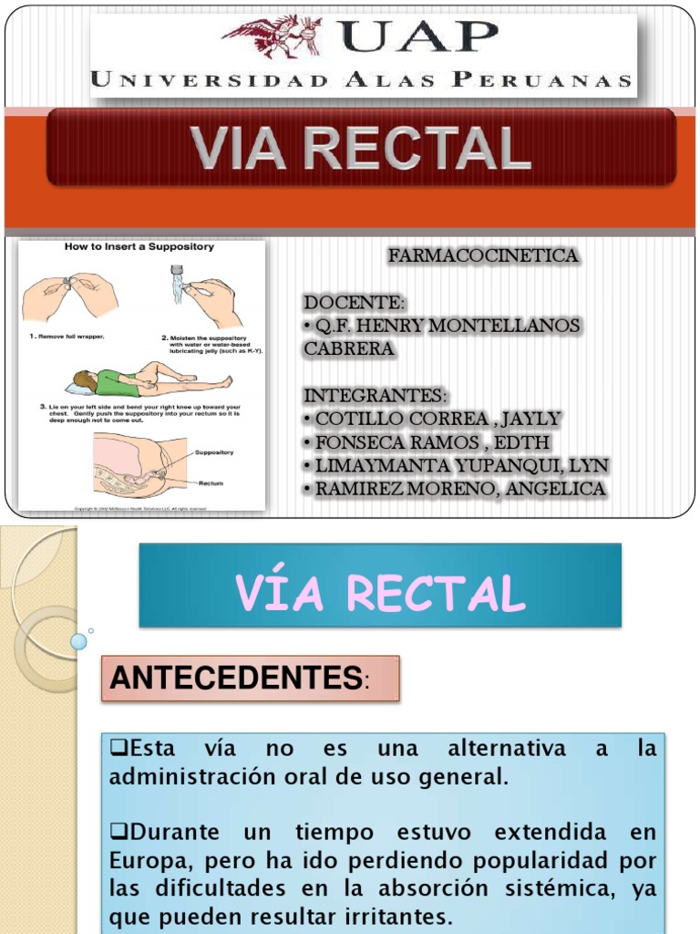 Via Rectal | PDF | Recto | Medicamentos con receta