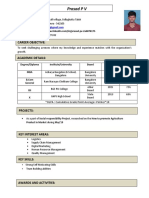 Prasad PV CV