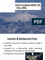 Volcano Case Study Eruption MT Etna