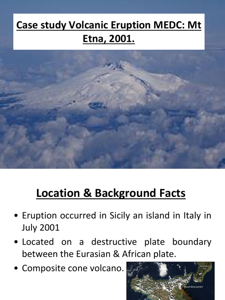 recent volcano case study