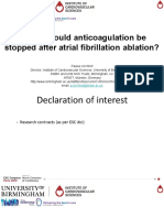 When Should Anticoagulation Be Stopped After Atrial Fibrillation Ablation?