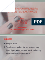 Pemeriksaan Palpebra Dan Sistem Lakrimalis