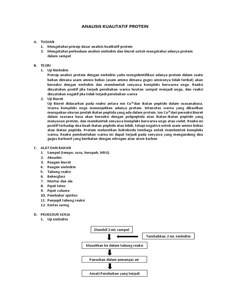 Analisis Kualitatif Protein | PDF | Sains & Matematika