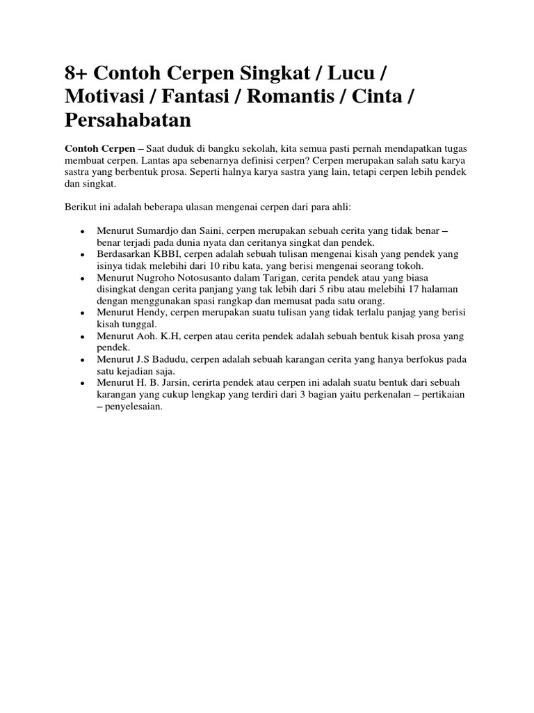 Cerpen Cinta Lucu Dan Romantis Kita