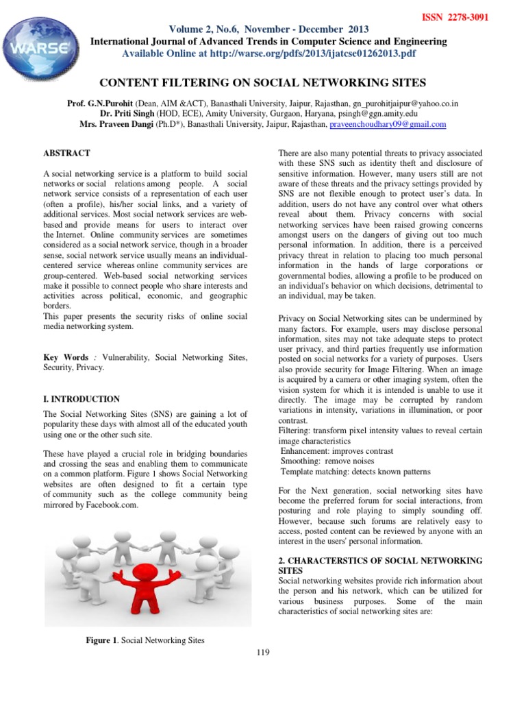 Content Filtering On Social Networking S PDF | PDF | Social Networking ...
