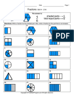 Fractions: Parts of A Whole The Answer Is