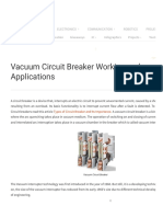 Vacuum Circuit Breaker Construction, Working and Its Applicatons