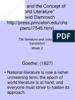"Goethe and The Concept of World Literature" (David Damrosch Pters/i7545.html)