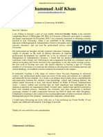 Muhammad Asif Khan-Cover Letter-Faculty