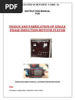 Design & Fabrication of 1-Ph Induction Motor Starter MANUAL