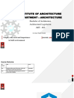Institute of Architecture Department: Architecture
