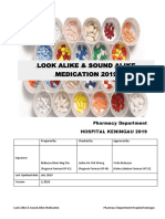 Look Alike & Sound Alike Medication 2019: Pharmacy Department Hospital Keningau 2019