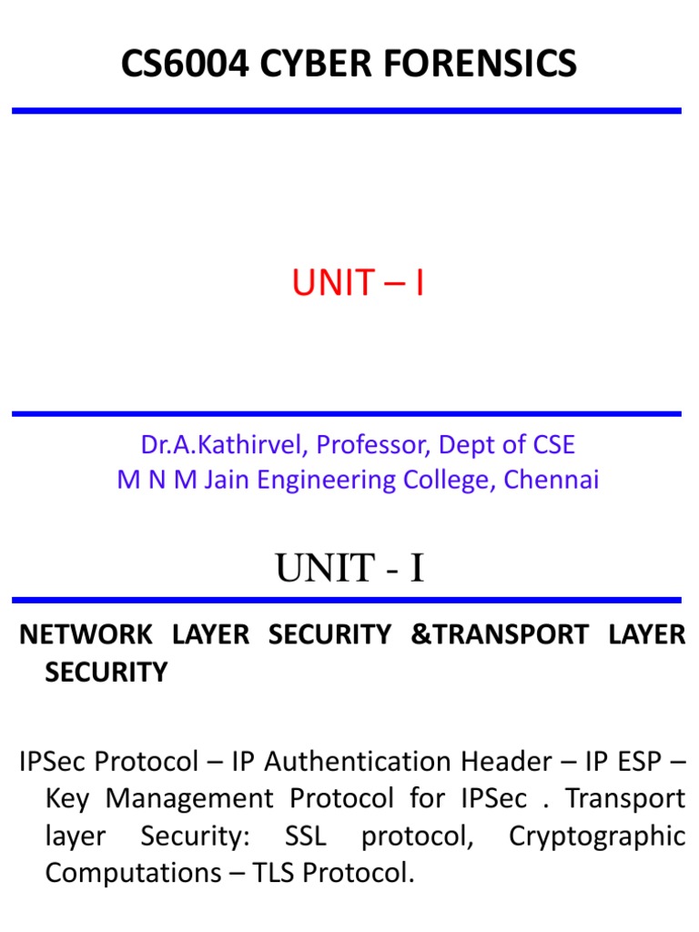 Cyber Forensics: Email & Network Security | PDF | Transport Layer ...