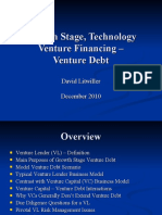 Growth Stage Technology Venture Financing - Venture Debt - Dec 2010 - David Litwiller