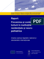 Raport Legislatia Nationala Tortura in Institutii Psihiatrice RO PNUD A