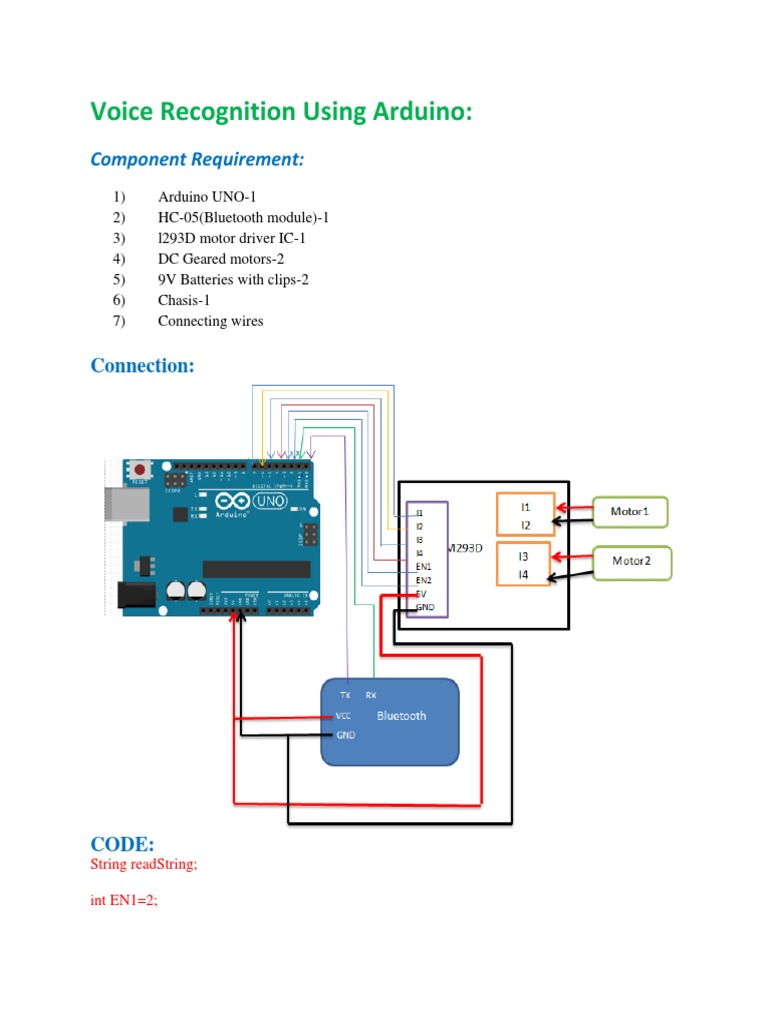 Voice Recognition Using Arduino | PDF