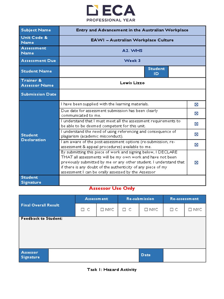 ECA PY Weekly Assignment B | PDF | Discrimination | Employment