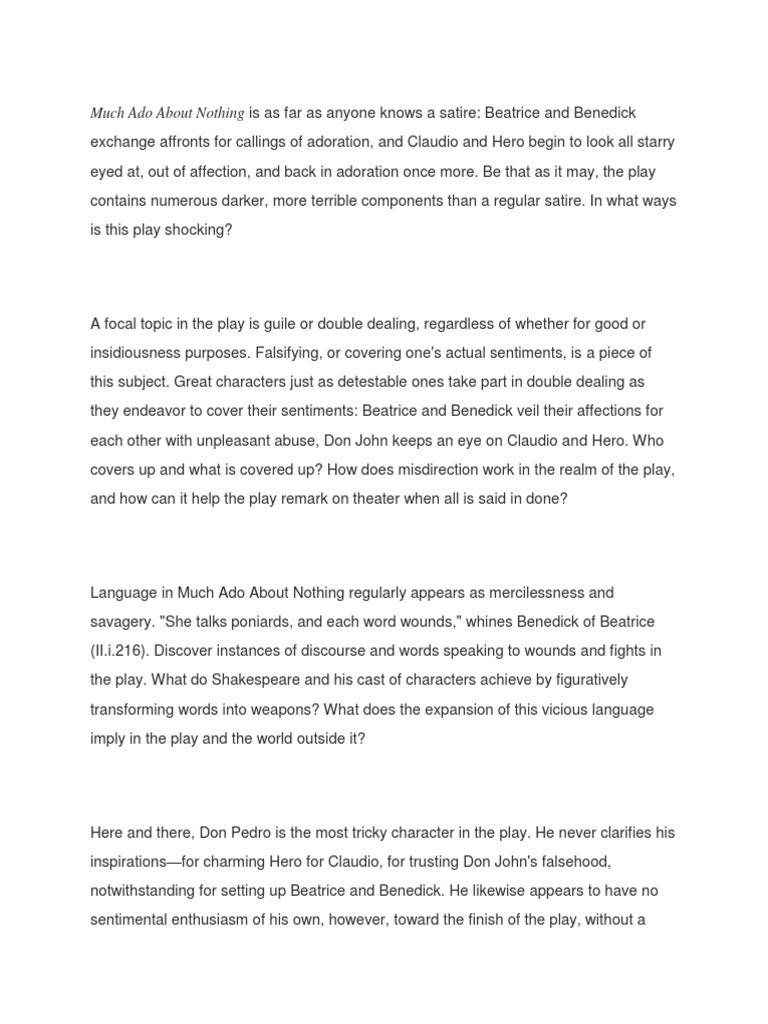 Much Ado About Nothing | PDF | Much Ado About Nothing