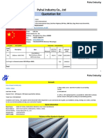 Quotation Sheet From Puhui Industry For HDPE PIPE Oct.24th To Jessa From Lisa Fan