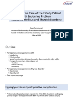 Perioperative Care of The Elderly Patient With Endocrine Problem (Diabetes Mellitus and Thyroid Disorders)