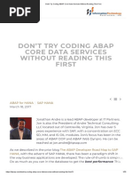 dont try coding abap core data service without this