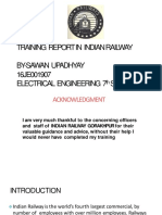 Training Report in Indian Railway By-Sawan Upadhyay 16JE001907 Electrical Engineering 7 SEM