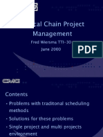 Critical Chain Project Management: Fred Wiersma TTL 30 June 2000