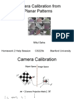 Camera Calibration From Planar Patterns: Mitul Saha