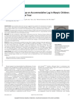 Effect of Vision Therapy On Accommodative Lag in Myopic Children: A Randomized Clinical Trial