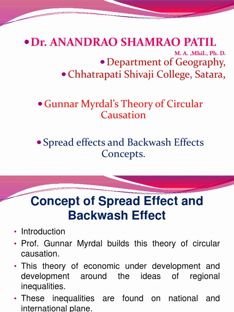 Spread effect and backwash effect Economic Inequality Class