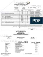 Certificate of Registration: 1st Semester, 2017 - 2018