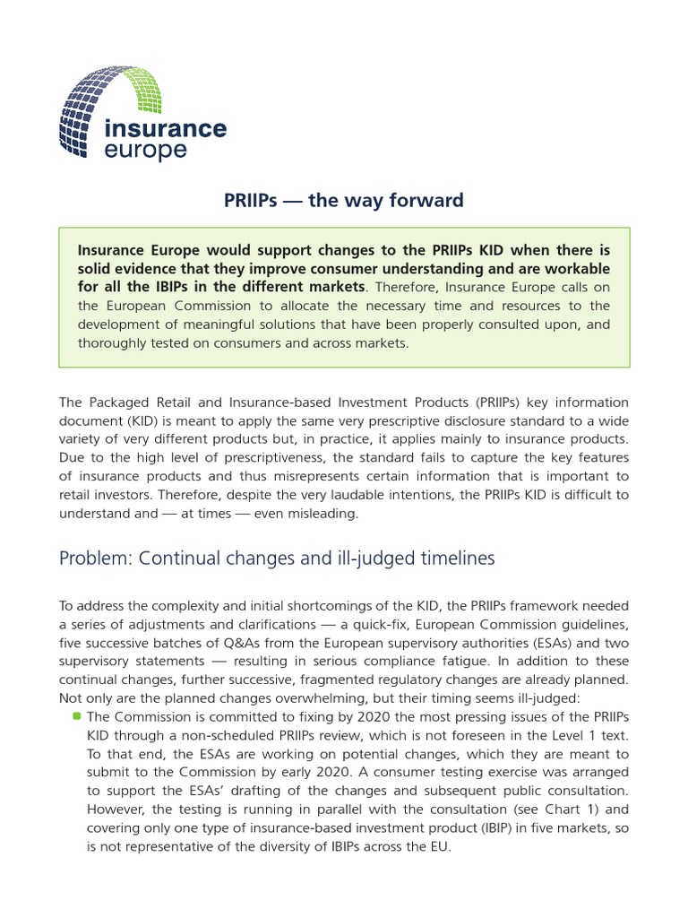 Insurance Europe Pripps | PDF | Economies | Investing