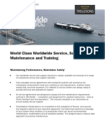 World Class Worldwide Service, Support, Maintenance and Training
