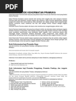 KODE KEHORMATAN PRAMUKA