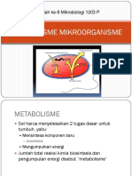 Metabolisme Mikroorganisme: Kuliah Ke-8 Mikrobiologi 1203 P