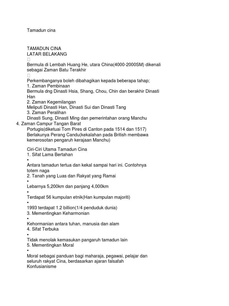 Tamadun Cina Pdf