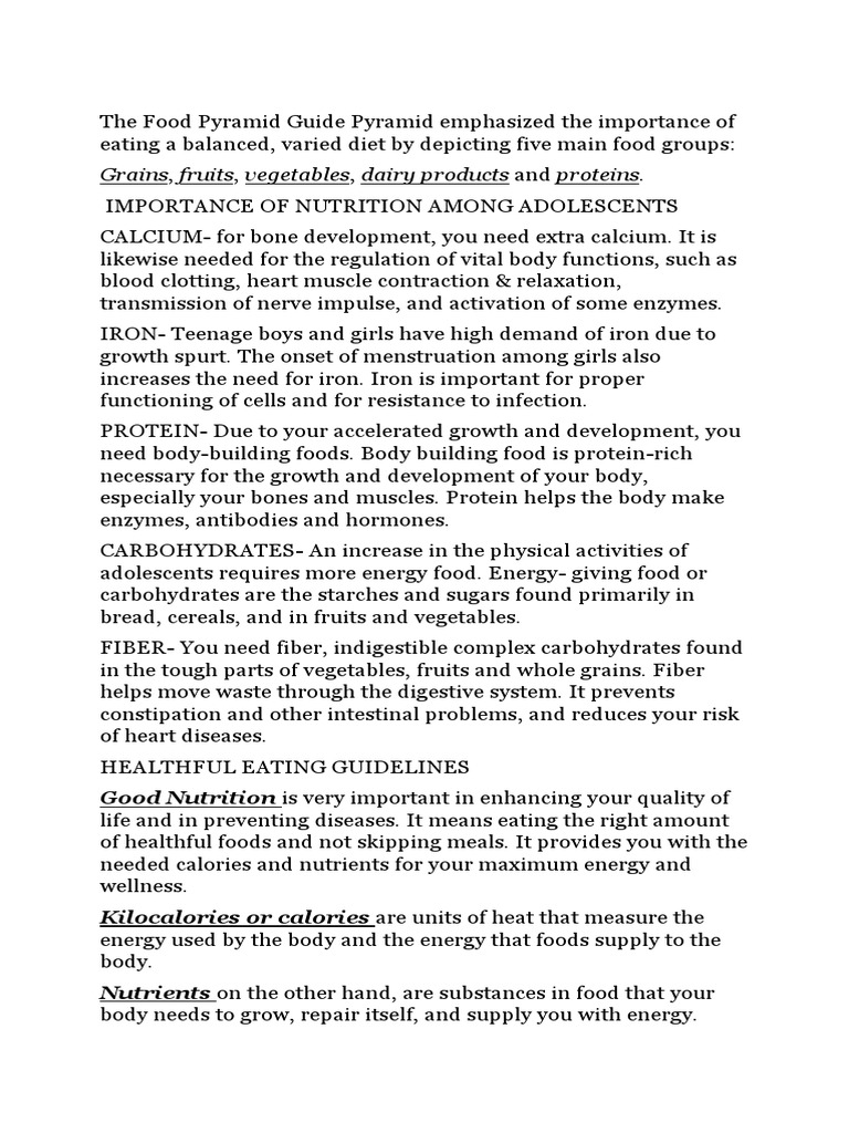 The Food Pyramid Guide | PDF | Nutrition | Diet & Nutrition