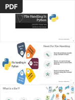 File Handling in Python: 18103097 Parijat Garg 18103122 Atul Kumar