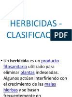 Clasificación de Herbicidas