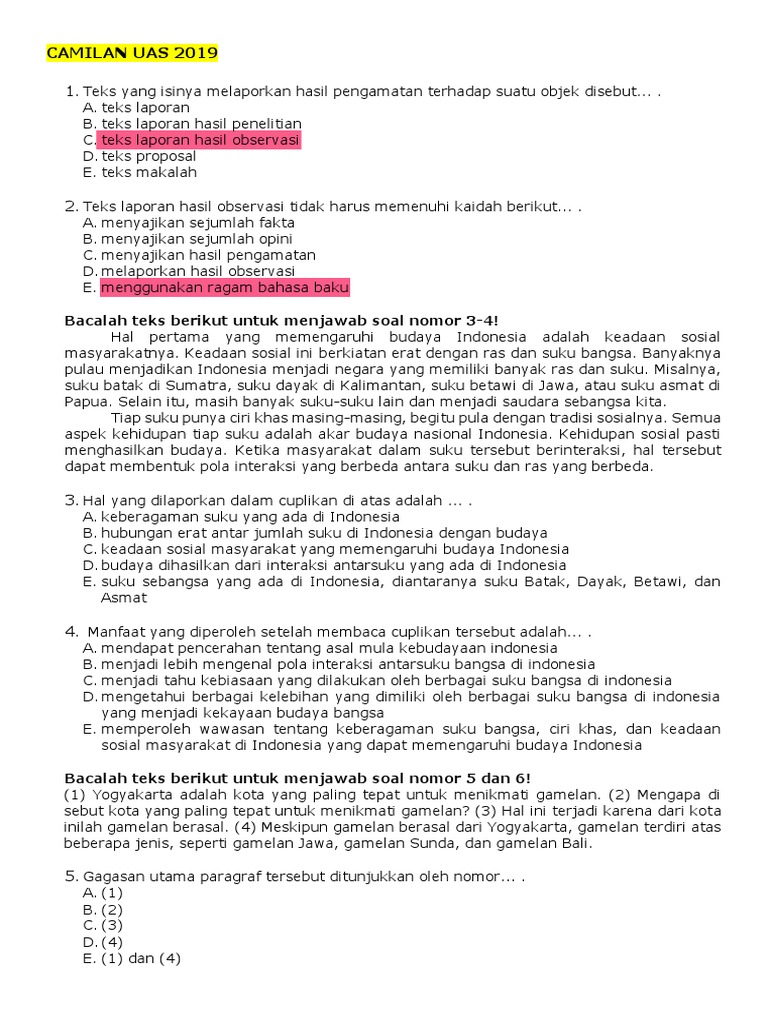 Teks Laporan Hasil Observasi Tentang Budaya Seputar Laporan